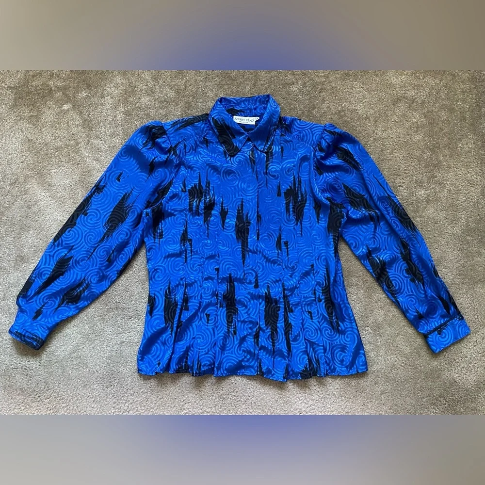 Vintage Stuart Lang Silk Blouse - Picture 1 of 7